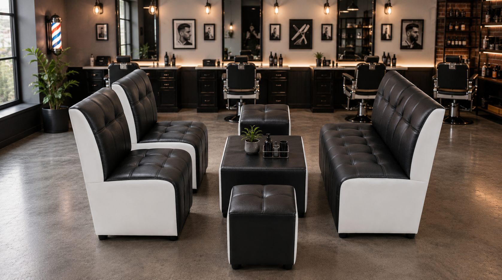 Muebles para barberías y salones de belleza