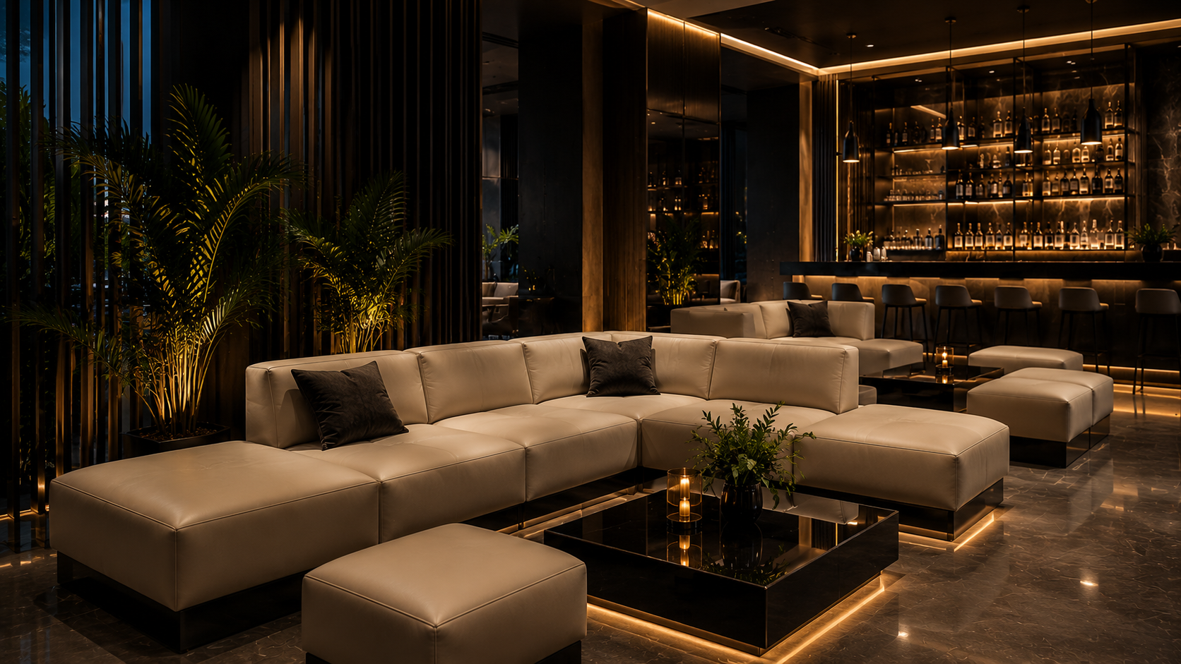 Muebles lounge personalizados para negocios y eventos